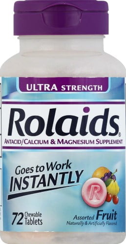 Rolaids Ultra Strength Fruit Antacid Tablets