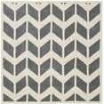 thumbnail image 2 of SAFAVIEH Chatham Easton Zigzag Stripes Wool Area Rug, Dark Grey/Ivory, 7' x 7' Square, 2 of 5