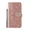 Rose gold, variant on Flash wallet phone case with luxurious shiny heart shape suitable for Samsung note 8 leather case, with 2 card holders, wristbands, PU leather slots, and phone protection case