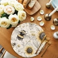 thumbnail image 2 of Round Placemats Sunflower Bees 15 inch Set of 4 Table Mats for Dining Table Retro Art Heat Resistant Non-Slip Kitchen & Home Decorative Place Mat Set, 2 of 8