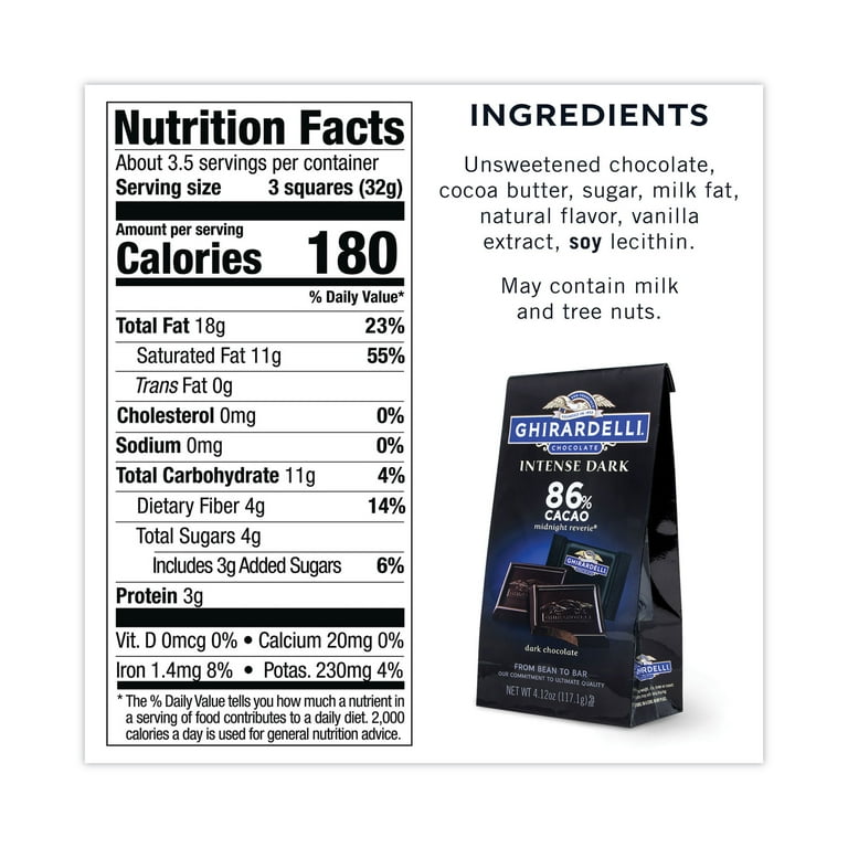 Intense Dark Midnight Reverie 86% Cacao Singles Bag, 4.12 oz Packs, 3 Count, Ships in 1-3 Business Days Intense Dark Midnight Reverie 86% Cacao Singles Bag, 4.12 oz Packs, 3 Count, Ships in 1-3 Business Days