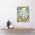 thumbnail image 4 of Artery8 Summer Sun Wild Flower Meadow Ochre Teal Blue For Living Room Unframed Wall Art Print Poster Home Decor, 4 of 5