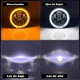 thumbnail image 2 of Foco Led 7''redondo 6000k H4 Faro Lupa Para Jeep/moto, 2 of 5