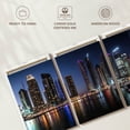 thumbnail image 6 of Elephant Stock Dubai Marina After Dark Wall Art - Horizontal Multi Panel Canvas - Living Room Wall Decor - City Multi Panel - Blue And Gray Decor By Scott Stulberg - 26" x 12", 6 of 8