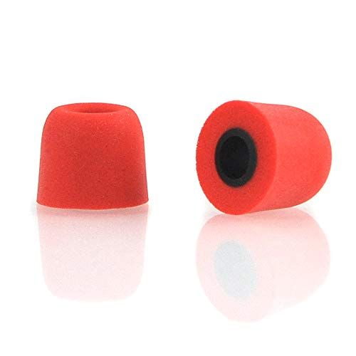 Simoutal Earbud Tips Replacement Soft Ear Tips 6 Pairs Memory Foam Earphone Tips T-400 Foam Earphone Sleeves Medium Size (Red)