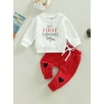 Newborn Infant Baby Boy Valentines Outfits My 1st Valentines Day