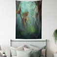thumbnail image 4 of Mermaid Tapestry, Mermaid Meets Seahorse Underwater World Fantasy Magical Fairytale Design, Wall Hanging for Bedroom Living Room Dorm Decor, 40W X 60L Inches, Aqua Green Amber, by Ambesonne, 4 of 5