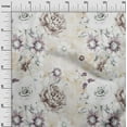 thumbnail image 2 of oneOone Georgette Viscose Tan Fabric Florals Craft Projects Decor Fabric Printed By The Yard 42 Inch Wide, 2 of 4