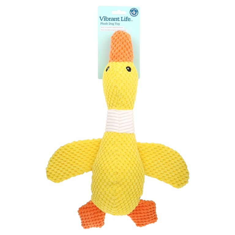 Vibrant Life Tough Buddy Duck Dog Toy Chew Level 4, Durable