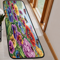 thumbnail image 6 of CURLYOOT Colorful Flower Summer Spring Floral Runner Rug 2'x6' Washable Kitchen Runner Rug Indoor Non Slip Laundry Rugs Floor Carpet for Hallway Kitchen Entryway Bedroom Living Room, 6 of 9