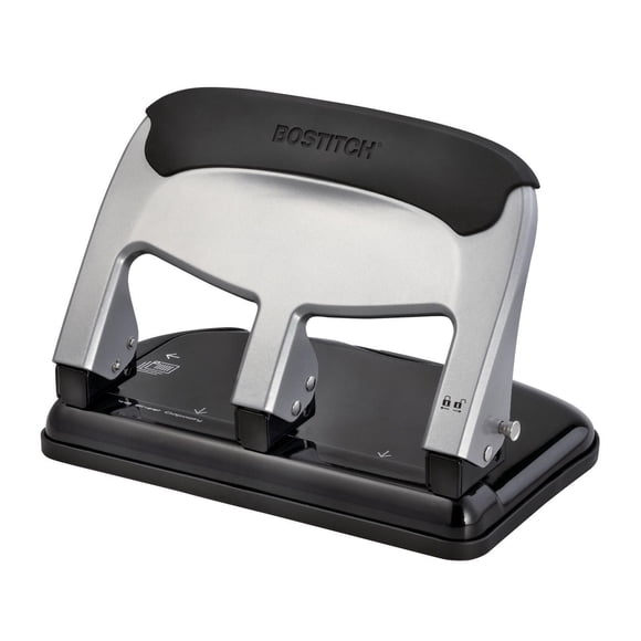 Bostitch EZ Squeeze 40 Silver/Black Three Hole Punch