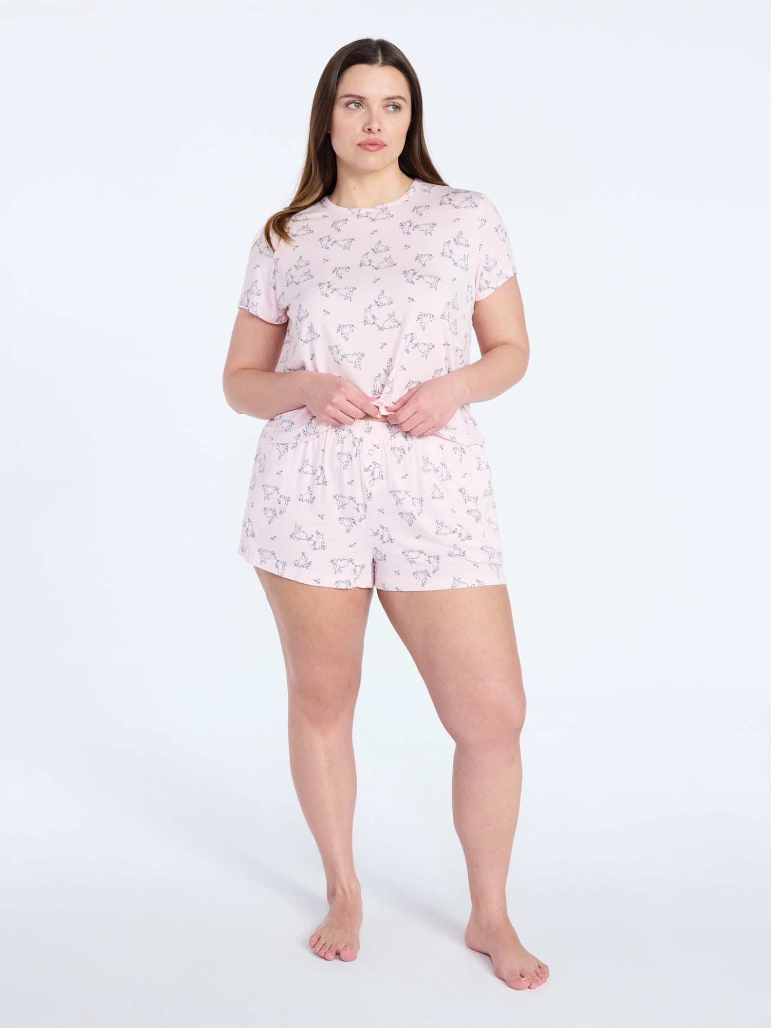 Joyspun Women’s Sleepwear Modal Pajama Shorty Shorts, 2.5'' Inseam, Sizes S-3X