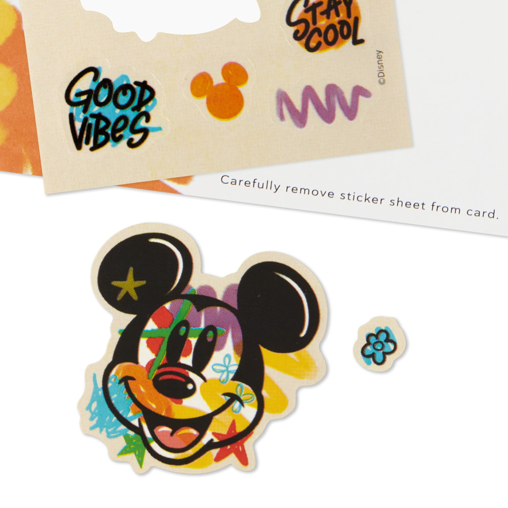 Hallmark Disney Mickey Mouse Birthday Card for Nephew With Stickers (Your True Colors Are Amazing)