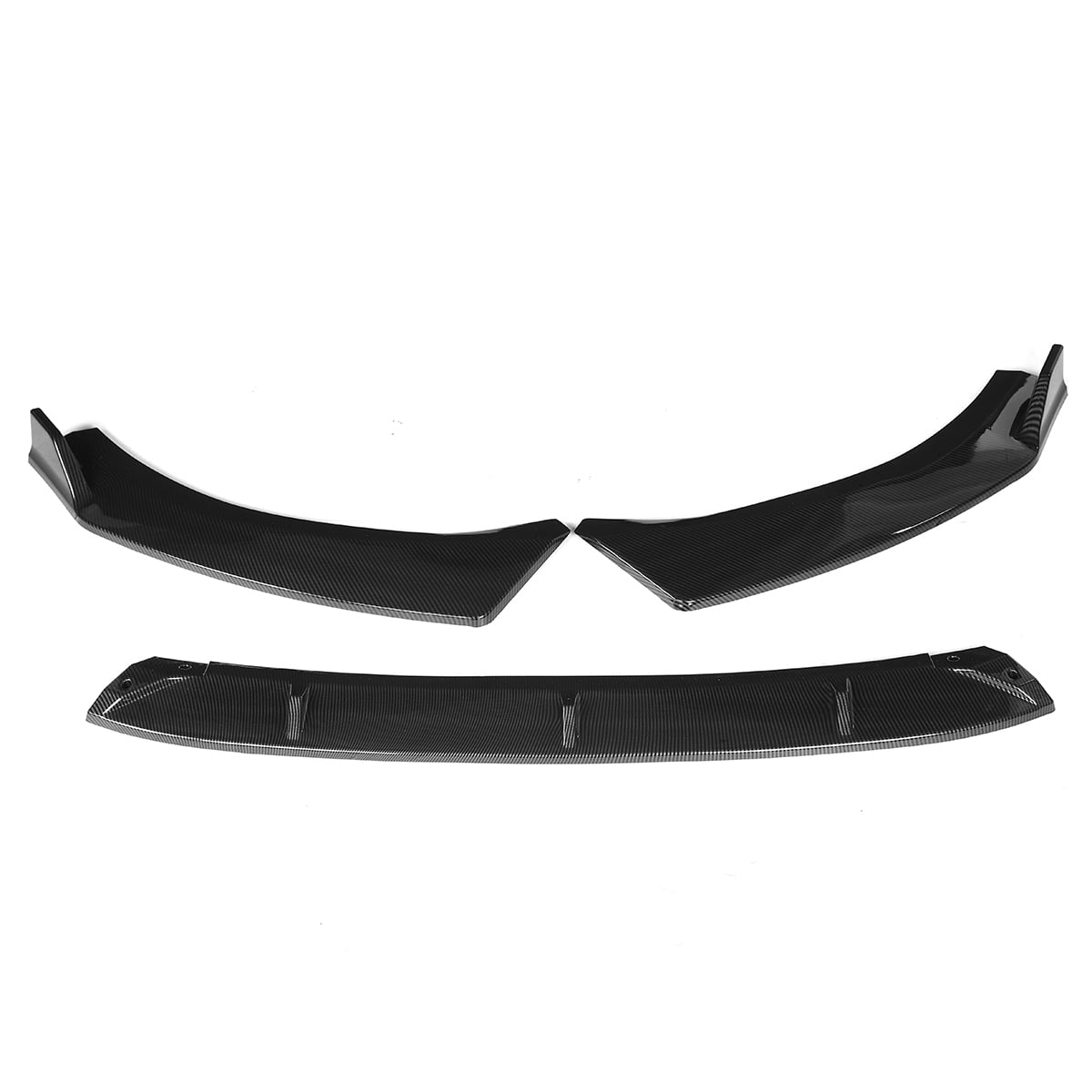 3PCS Set Front Bumper Lip For For KIA K5 GT, GT-Line, EX, LX All Models 2020-2024 Bumper Front Spoiler Air Dam Chin Front Splitter Lip Lower Protector Carbon Fiber Style