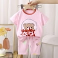 thumbnail image 2 of Staki Boys Shorts Toddler Baby Boy Summer Clothes Trucks Letters Short Sleeve T-shirt Top Elastic Waist Shorts Set Summer Outfit 2Pcs 2T 3T 4T Light Blue,10-13 Years, 2 of 5