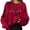 Red, variant on Christmas Sweatshirt for Men Women Long Sleeve Crewneck Loose Casual Funny Reindeer Face Graphic Sweatshirts Pullover Tops
