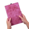 thumbnail image 6 of Nalacover Case for iPad 9th/8th/7th Generation 10.2" 2021/2020/2019, Flower Embossed Pattern PU Leather Flip Cover with Card Slots Holder Auto Wake/Sleep Kickstand TPU Shockproof Case,Rose, 6 of 7