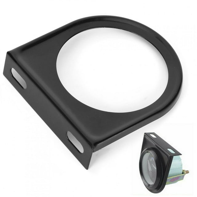 Support de Jauge de Trou Unique 2in/52mm Fer Support de Support de Compteur de Trou Unique Voiture Modification Noir