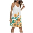 thumbnail image 1 of Vestido HUOGUO a la moda casual para mujer con estampado de girasoles, 1 of 3
