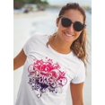 thumbnail image 3 of Pipeline Waveflower Floral Graphic Design - T-shirt Women's, 3 of 4