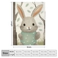 thumbnail image 4 of COMIO Flannel Blanket Super Soft Woodland Animal Cute Rabbit, Anti-Pilling, Multiple Sizes White, 4 of 6
