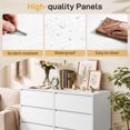 thumbnail image 4 of Ktaxon 8 Drawer Double Dresser Wood Dresser Organizer Storage Cabinet Chest of Drawers for Bedroom Hallway Living Room, Pure White, 4 of 16