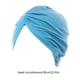 thumbnail image 4 of Minnieouse Paquete de 4 diademas de moda cómodas con botones, diademas elásticas de estilo musulmán de una sola capa para mujer Accesorio para el cabello lago azul Minnieouse AP008790-15B, 4 of 6