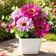 thumbnail image 4 of Clearance Artificial flowers under $5,‌Artificial Chrysanthemum Flower Gypsophila Pot Bonsai Decor Lifelike Flowers In Planter Realistic Home & Decor Perfect For Garden Wedding, 4 of 7