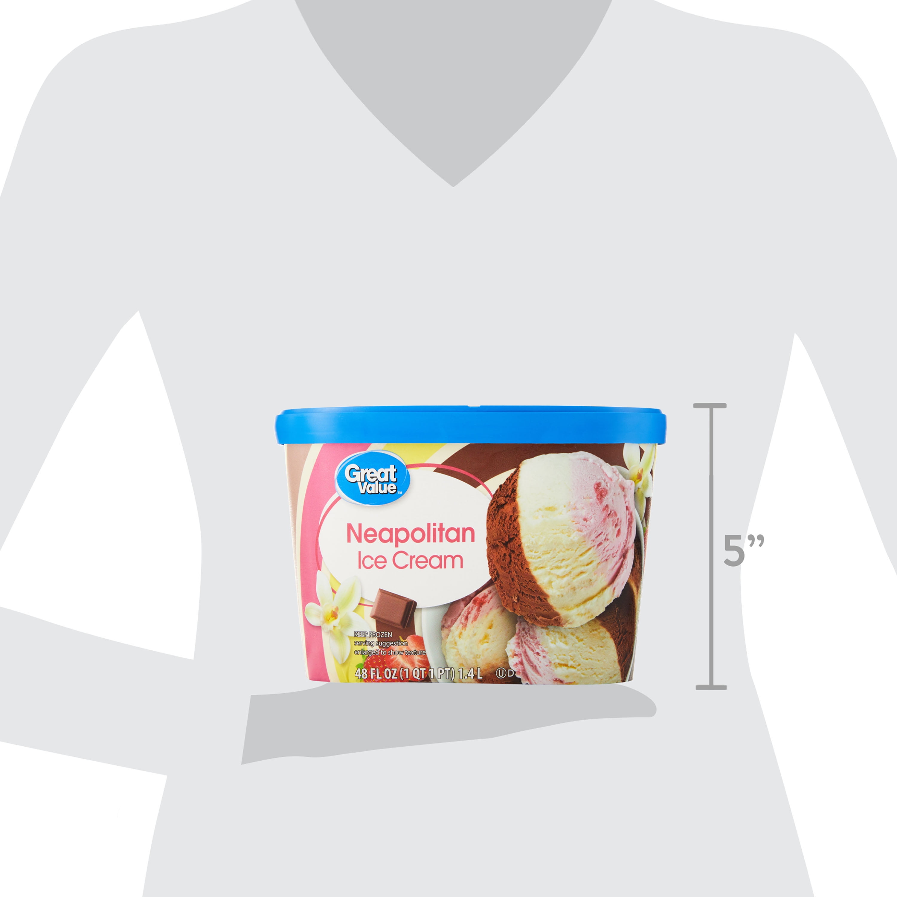 Great Value Neapolitan Ice Cream, 1 Gallon