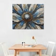 thumbnail image 2 of Nawypu Flower Canvas Wall Art for Living Room Large White Blue Flower Picture Giclee Print Painting Wall Decor Framed Artwork Ready to Hang for Home Bedroom Wall Decoration, 2 of 6