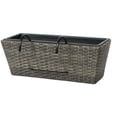 thumbnail image 1 of 20 inch Polyrattan Wicker Balcony Planter - Grey, 1 of 1