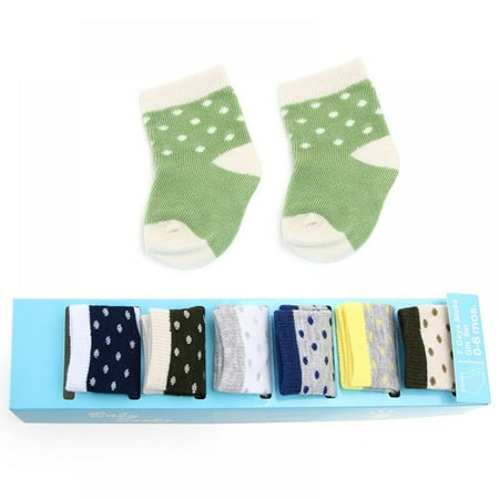 

7 Pack Infant Socks for Girls or Boys 0-6 months All Weather Ankle Socks
