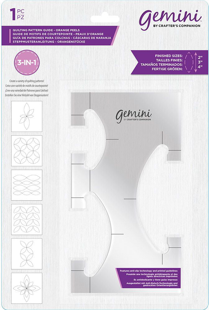 One Size Crafters Companion Gemini-Rotating Quilting Pattern Guide-Medallion 
