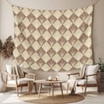 thumbnail image 2 of Yellow Brown Tapestry for Bedroom Wall Hanging Tapestry, Modern Contemporary Floral Art Vintage Ceiling Backdrop Tapestries Poster Blanket Wall Decor for Teens Room Living Room Dorm 55" x 73", 2 of 8