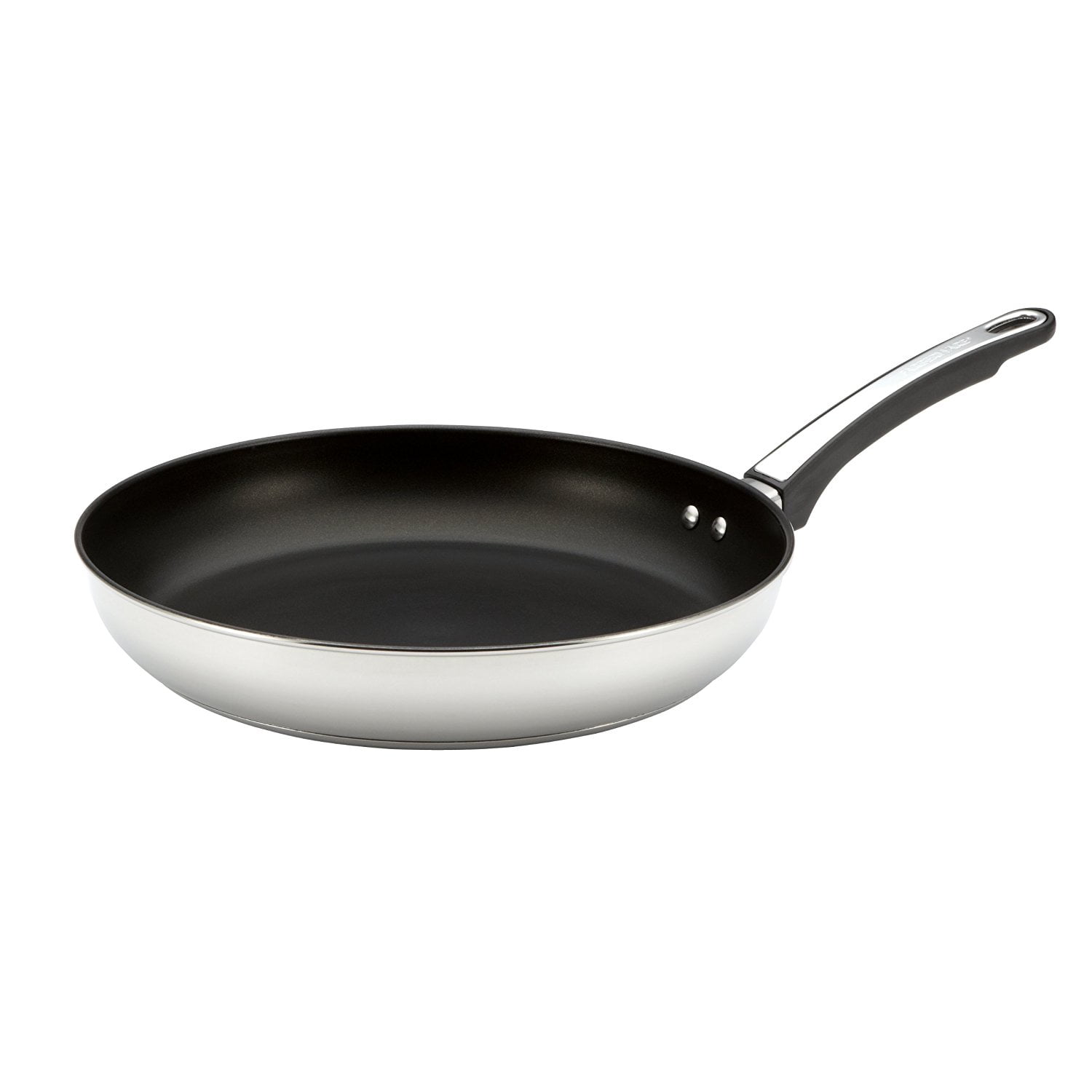 High Performance Nonstick Stainless Steel 12Inch Skillet, The polished