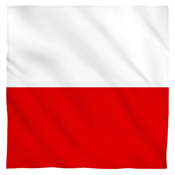 - Polish Flag - Bandana - 22" x 22"