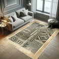 thumbnail image 5 of Ambesonne Southwestern Decorative Rug Carpet, Weathered Geometric, 2' 5" x 5', Beige Brown Black, 5 of 5