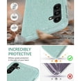 thumbnail image 4 of Compatible with Samsung Galaxy A14 5G Case with Screen Protector for Women Girls Glitter Shockproof Samsung A14 5G Phone Case Cute Slim 3 in 1 Protective Cases (Green), 4 of 13