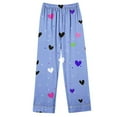 thumbnail image 6 of Hueook 2 Piece Sets for Women's Valentine's Day Printed Pajama Set for Daily Home Wear with Pocket Blue 2X, 6 of 7