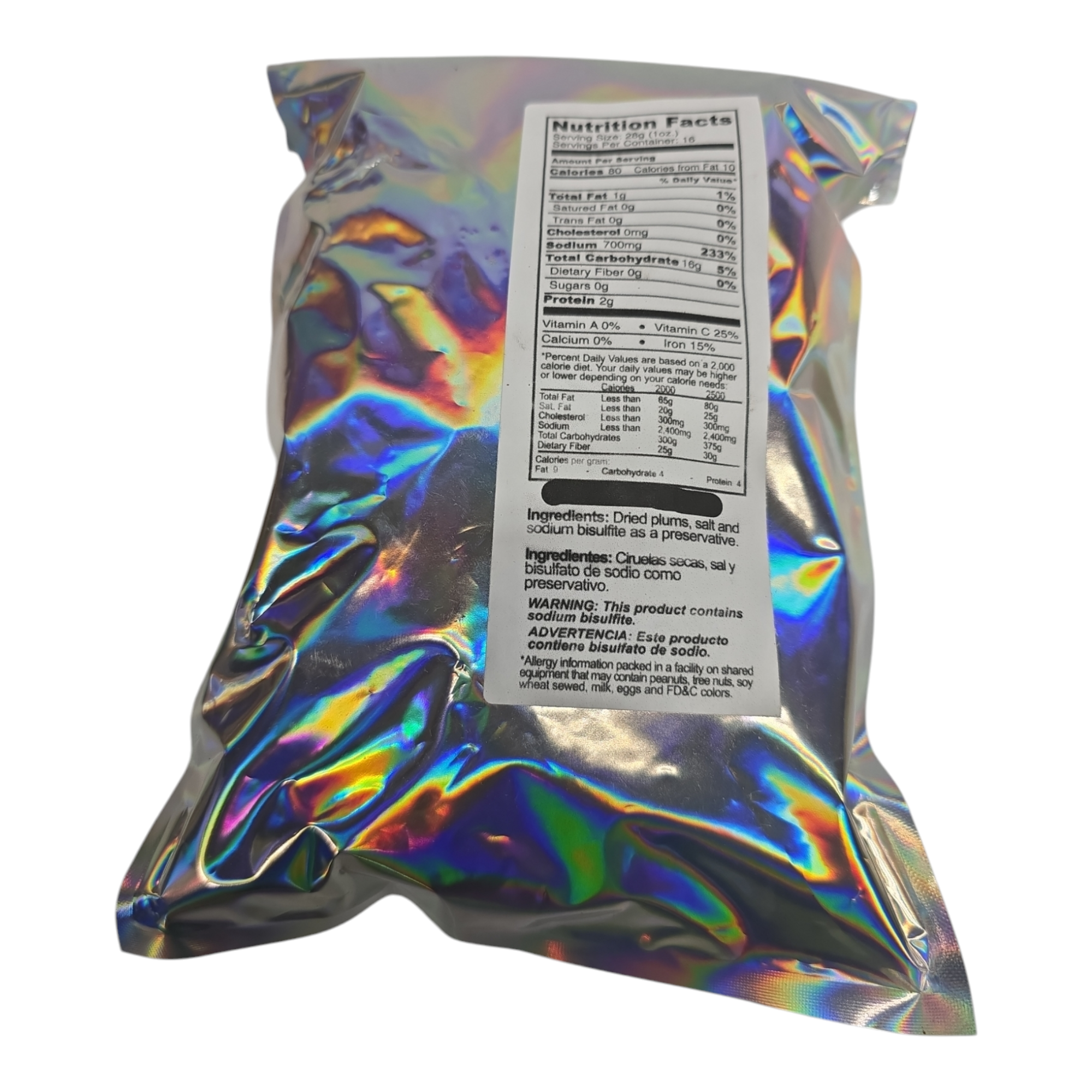 Salted Chili Plum 15-oz Sealed Bag. (1 Pack) Saladito Con Chile