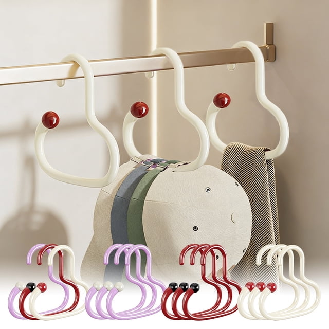 Plastic Clothes Hangers 3-Pack Non-Slip Round Ring Hangers for Hats Scarves and Shawls Home Storage Rack in Assorted Colors Rkxzt