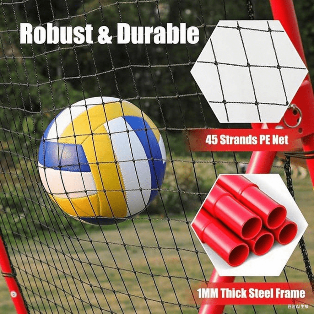 Hemousy Portable Volleyball Practice Net 7x4Ft, High-Density PE Rebounder Net with Non-Slip Feet for Indoor Outdoor