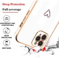 thumbnail image 2 of Compatible with iPhone 11 pro Case,Full Camera Lens Protection Raised Reinforced Corners TPU Love Heart Plating Bumper Case Cute Slim Shockproof Case Cover, iPhone 11 Pro Case Milky White, 2 of 7