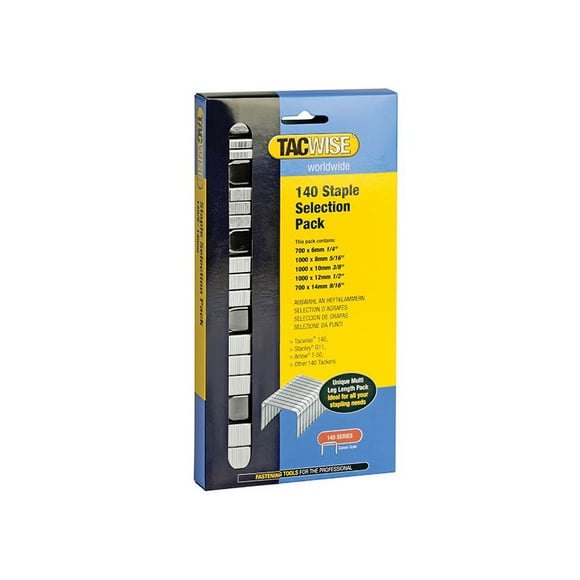 Tacwise - 140 Heavy-Duty Staples (Type T50 G) Selection (Pack 4400)