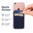 thumbnail image 6 of 1-Pack Universal Stick-On Phone Wallet Pocket, Adhesive Cell Phone Card Holder Pouch for ID Credit Cards Cash, Fits Most iPhone Android Smartphones TIKA, 6 of 7