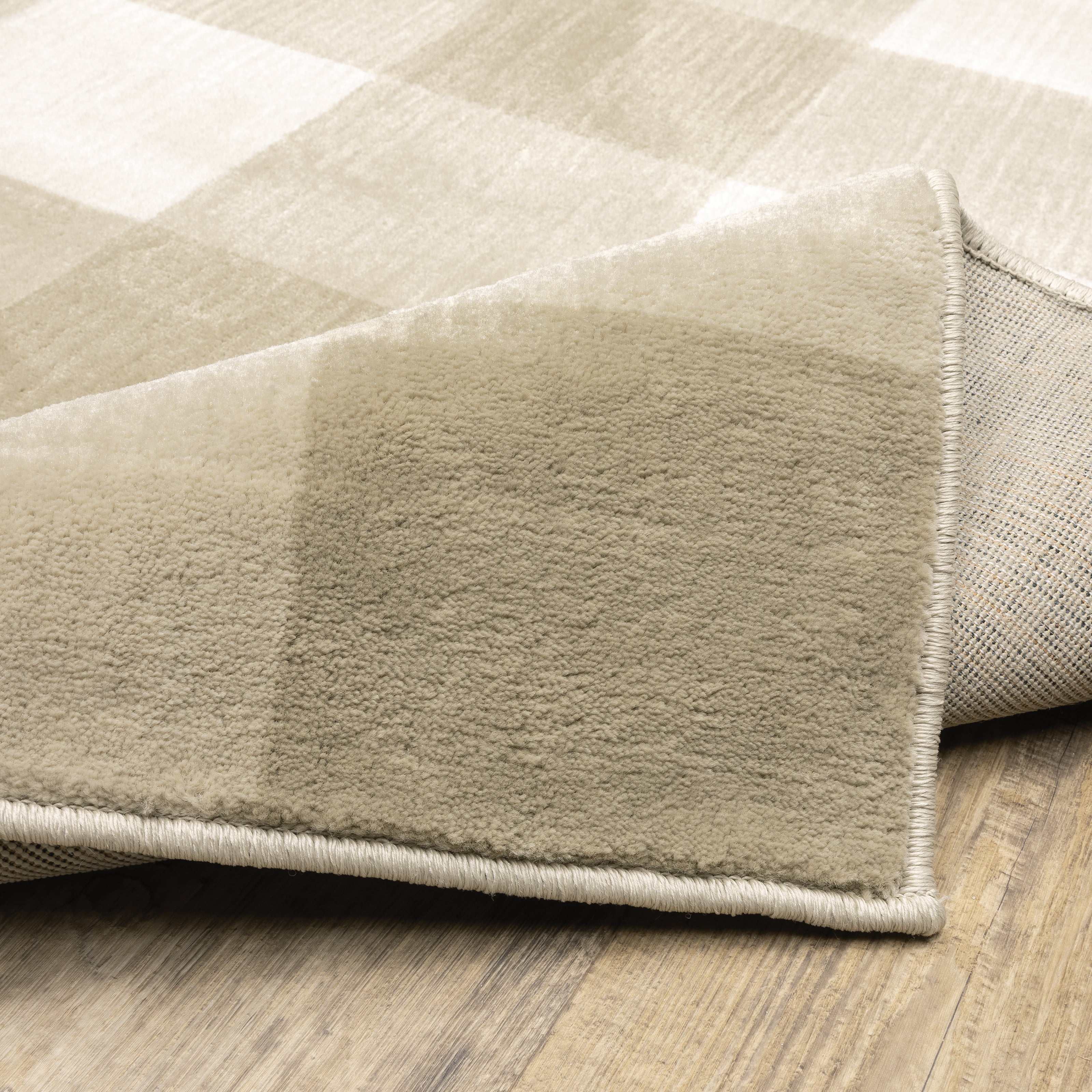 Avalon Home Gracie Gingham Plaid Area Rug, 6'7" X 9'2", Beige/ Ivory