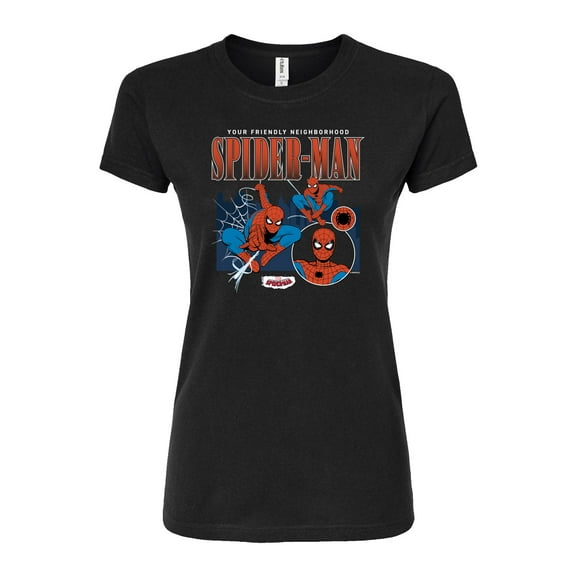 Marvel Your Friendly Neighborhood Spider-Man - Classic Spider Suit - Juniors Fitted Graphic T-Shirt