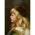 thumbnail image 2 of Alice Pike Barney 14x18 Gold Ornate Wood Frame and Double Matted Museum Art Print Titled - Natalie at Seven (1883), 2 of 4