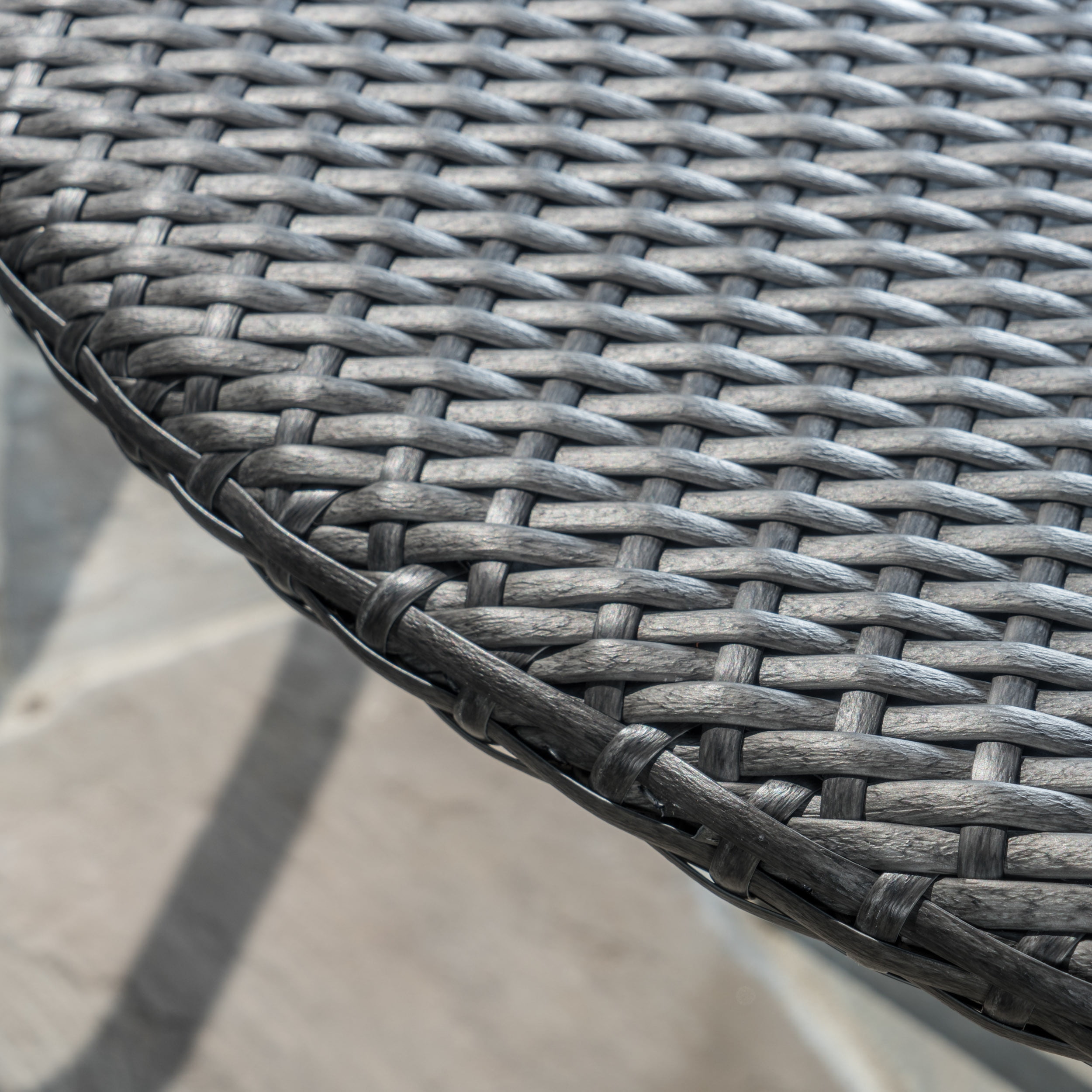 Noble House Ramsey 46.50" Iron Round Outdoor Dining Table, Gray