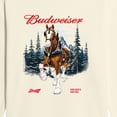 thumbnail image 2 of Budweiser - Clydesdale Winter Scene - Men's Long Sleeve Graphic T-Shirt, 2 of 4